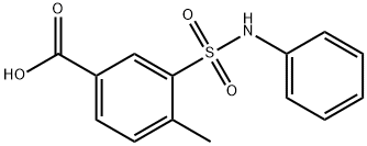 4-methyl-3-(phenylsulfamoyl)benzoic acid Struktur