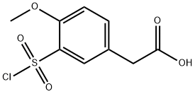 [3-(chlorosulfonyl)-4-methoxyphenyl]acetic acid(SALTDATA: FREE) Struktur