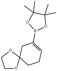 4,4,5,5-Tetramethyl-2-(1,4-dioxaspiro[4.5]dec-7-en-7-yl)-1,3,2-dioxaborolane
 Struktur