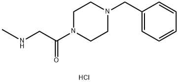 1-(4-Benzyl-1-piperazinyl)-2-(methylamino)-1-ethanone hydrochloride Struktur