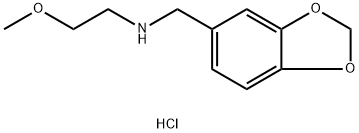 Benzo[1,3]dioxol-5-ylmethyl-(2-methoxy-ethyl)-amine hydrochloride Struktur