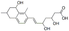 3,5-Dihydroxy-7-(5,6,7,8-tetrahydro-8-hydroxy-1,6-dimethylnaphthalen-2-yl)-6-heptenoic acid Struktur