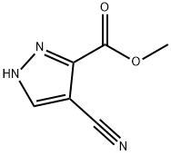 1H-Pyrazole-3-carboxylicacid,4-cyano-,methylester(9CI) Struktur