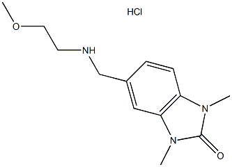 5-[(2-METHOXY-ETHYLAMINO)-METHYL]-1,3-DIMETHYL-1,3-DIHYDRO-BENZOIMIDAZOL-2-ONE HYDROCHLORIDE Struktur