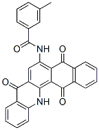 3-Methyl-N-(5,8,13,14-tetrahydro-5,8,14-trioxonaphth[2,3-c]acridin-6-yl)benzamide Struktur