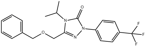 3H-1,2,4-Triazol-3-one, 2,4-dihydro-4-(1-Methylethyl)-5-[(phenylMethoxy)Methyl]-2-[4-(trifluoroMethyl)phenyl]- Struktur