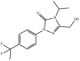 3H-1,2,4-Triazol-3-one, 2,4-dihydro-5-(hydroxyMethyl)-4-(1-Methylethyl)-2-[4-(trifluoroMethyl)phenyl]- Struktur