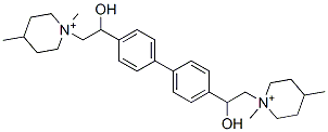 1,1'-((1,1'-biphenyl)-4,4'-diylbis(2-hydroxy-2,1-ethanediyl))bis(1,4-dimethylpiperidinium) Struktur