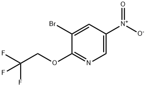 3-BROMO-5-NITRO-2-(2,2,2-TRIFLUORO-ETHOXY)-PYRIDINE Struktur