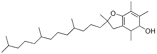 2,4,6,7-tetramethyl-2-(4',8',12'-trimethyltridecyl)-5-hydroxy-3,4-dihydrobenzofuran Struktur