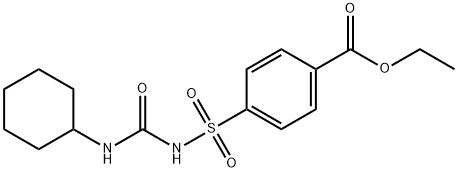 N-Cyclohexyl-N'-[[p-(ethoxycarbonyl)phenyl]sulfonyl]urea Struktur