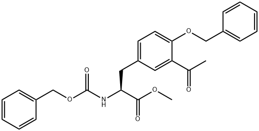 3-Acetyl-N-[(phenylMethoxy)carbonyl]-O-(phenylMethyl)-L-tyrosine Methyl Ester Struktur