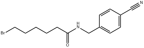 6-Bromo-N-[(4-cyanophenyl)methyl]hexanamide Struktur