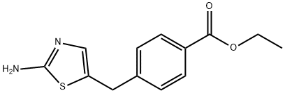 Benzoic acid, 4-[(2-amino-5-thiazolyl)methyl]-, ethyl ester Struktur