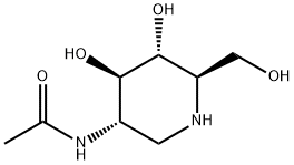 2-ACETAMIDO-1,2,5-TRIDEOXY-1,5-IMINO-D-G LUCITOL Struktur