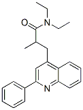 N,N-diethyl-alpha-methyl-2-phenyl-4-quinolinepropanamide Struktur