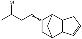 2-Butanol, 4-(3,3a,4,6,7,7a-hexahydro-4,7-methano-5H-indene-5-ylidene)- Struktur