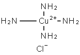 copper tetrammine dichloride Struktur