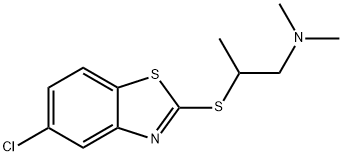 2-(5-CHLOROBENZO[D]THIAZOL-2-YLTHIO)-N,N-DIMETHYLPROPAN-1-AMINE Struktur