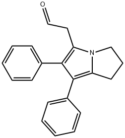 6,7-diphenyl-2,3-dihydro-1H-pyrrolizin-5-yl-acetaldehyde Struktur