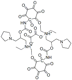 diethyl-[2-[(2-hexoxyphenyl)carbamoyloxy]-3-(2,3,4,5-tetrahydropyrrol- 1-yl)propyl]azanium, 2-hydroxy-2-oxo-acetate Struktur