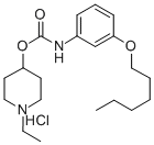 CARBANILIC ACID, m-(HEXYLOXY)-, 1-ETHYL-4-PIPERIDYL ESTER, HYDROCHLORI DE Struktur