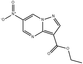 ETHYL 6-NITROPYRAZOLO[1,5-A]PYRIMIDINE-3-CARBOXYLATE Struktur