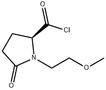 2-Pyrrolidinecarbonyl chloride, 1-(2-methoxyethyl)-5-oxo-, (S)- (9CI) Struktur