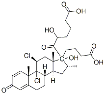 9,11beta-dichloro-17,21-dihydroxy-16alpha-methylpregna-1,4-diene-3,20-dione 17,21-di(butyrate) Struktur