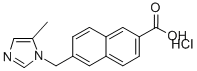 6-(5-methylimidazol-1-yl)methyl-2-naphthoic acid hydrochloride Struktur