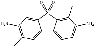 2,6-Dimethyl-3,7-diaminodibenzothiophene-5,5-dioxide Struktur