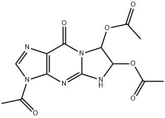 9H-Imidazo[1,2-a]purin-9-one,  3-acetyl-6,7-bis(acetyloxy)-3,4,6,7-tetrahydro-  (9CI) Struktur