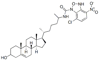 25-((7-chloro-4-nitrobenz-2-oxa-1,3-diazole)methylamino)-27-norcholesterol Struktur