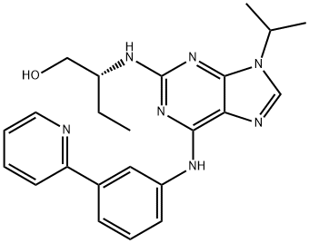 2-[[9-(1-Methylethyl)-6-[[3-(2-pyridinyl)phenyl]amino]-9H-purin-2-yl]amino]-1-butanoldihydrochloride Struktur