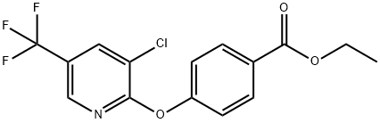 3-CHLORO-2-[4-(ETHOXYCARBONYL)PHENOXY]-5-(TRIFLUOROMETHYL)PYRIDINE Struktur