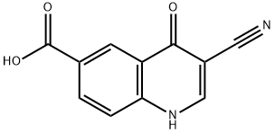 6-Quinolinecarboxylic acid, 3-cyano-1,4-dihydro-4-oxo- Struktur