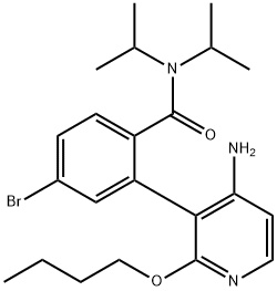 BenzaMide, 2-(4-aMino-2-butoxy-3-pyridinyl)-4-broMo-N,N-bis(1-Methylethyl)- Struktur