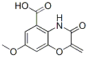 2H-1,4-Benzoxazine-5-carboxylic acid, 3,4-dihydro-7-methoxy-2-methylen e-3-oxo- Struktur