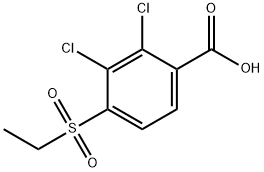 2,3-Dichloro-4-(ethylsulfonyl)benzoic acid Struktur