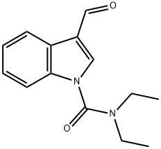 1-diethylcarbamoyl-3-formylindole Struktur