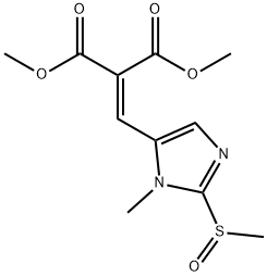 [[1-Methyl-2-(methylsulfinyl)-1H-imidazol-5-yl]methylene]propanedioic acid dimethyl ester Struktur