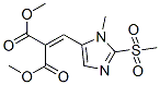 [[1-Methyl-2-(methylsulfonyl)-1H-imidazol-5-yl]methylene]propanedioic acid dimethyl ester Struktur