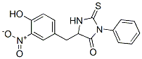 5-(4-hydroxy-3-nitrobenzyl)-3-phenyl-2-thiohydantoin Struktur