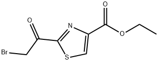 4-Thiazolecarboxylicacid,2-(bromoacetyl)-,ethylester(9CI) Struktur