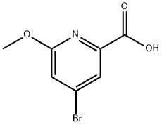 4-BROMO-6-METHOXY-PYRIDINE-2-CARBOXYLIC ACID Struktur