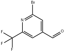 2-Bromo-6-(trifluoromethyl)isonicotinaldehyde Struktur