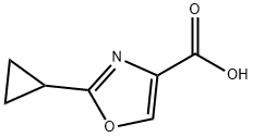 2-cyclopropyl-1,3-oxazole-4-carboxylic acid Struktur