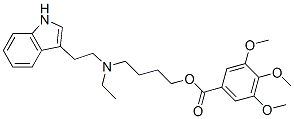 3,4,5-Trimethoxybenzoic acid 4-[ethyl[2-(1H-indol-3-yl)ethyl]amino]butyl ester Struktur