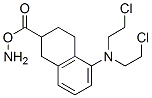 2-Naphthalenecarboxylic acid, 2-amino-5-(bis(2-chloroethyl)amino)-1,2, 3,4-tetrahydro-, (+-)- Struktur