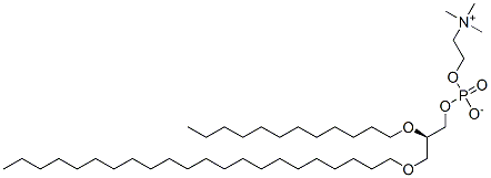 1-Behenyl-2-lauryl-sn-glycero-3-phosphocholine Struktur